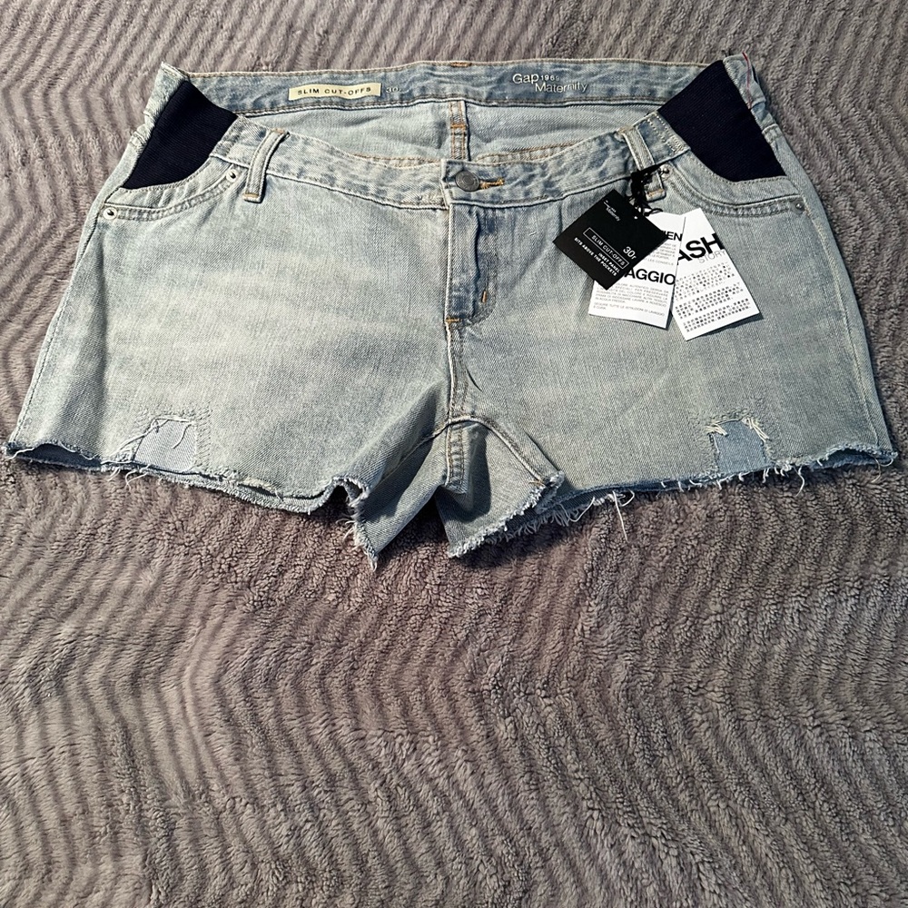 Maternity GAP Light Blue Denim Women's Shorts